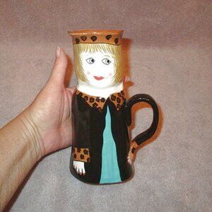 Bella Casa LUCY LATTE Ladies VASE Susan Paley GANZ Ceramic DECOR Coffee Mug XL